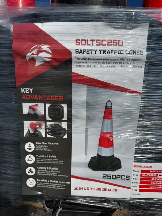 Skid Lot SD Lanch Safety Traffic Cones