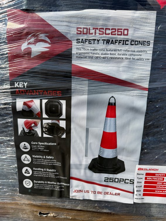 Skid Lot SD Lanch Safety Traffic Cones