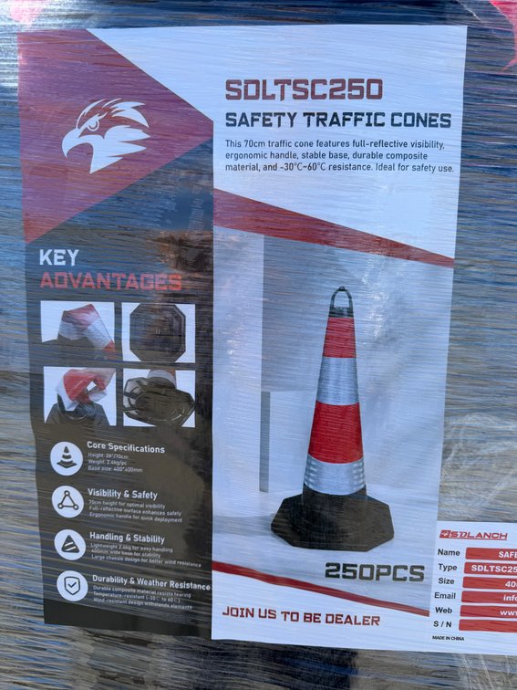 Skid Lot SD Lanch Safety Traffic Cones