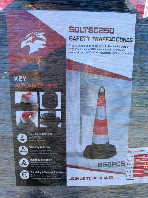 Skid Lot SD Lanch Safety Traffic Cones