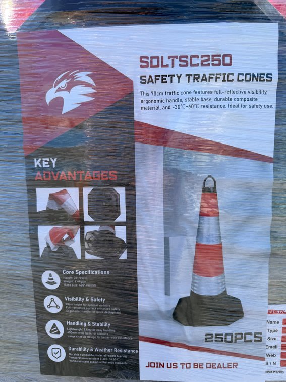 Skid Lot SD Lanch Safety Traffic Cones