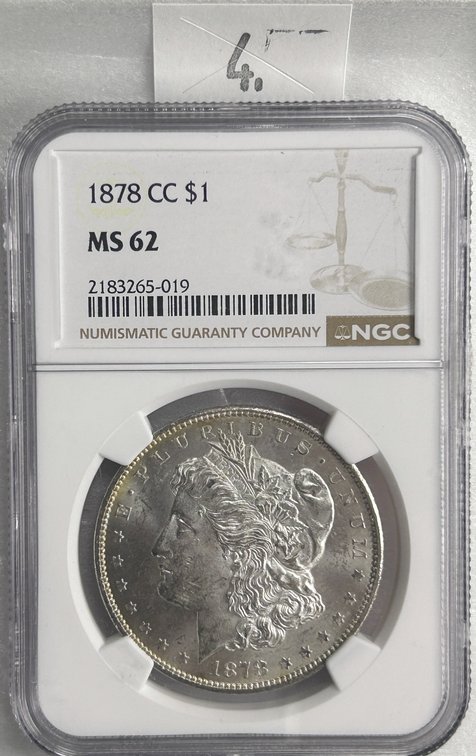 1878-CC Morgan Dollar NGC MS62.