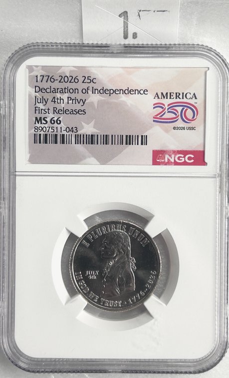 1776-2026 "Declaration of Independence" Quarter