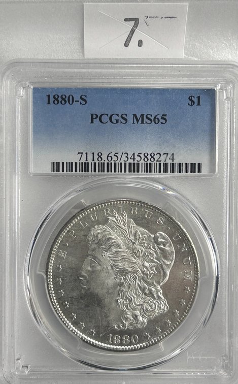 1880-S Morgan Dollar PCGS MS65.