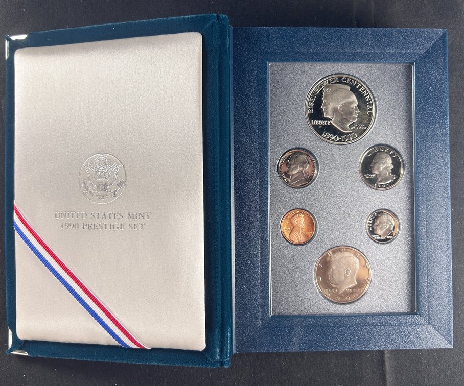 1990 U.S. Prestige Set (6-coins) in Mint box with COA.