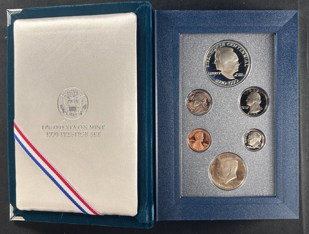 1990 U.S. Prestige Set (6-coins) in Mint box with COA.