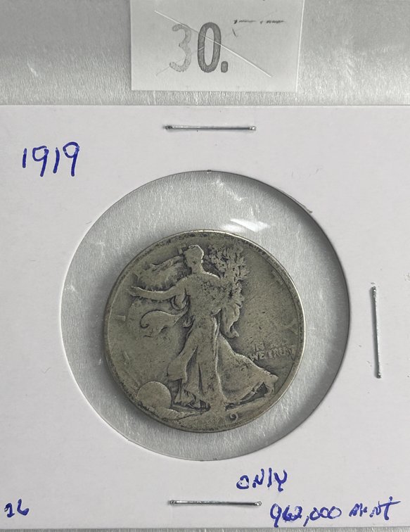 1919 Walking Liberty Half Dollar G-4.