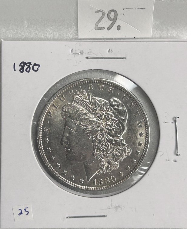 1880 Morgan Dollar AU.
