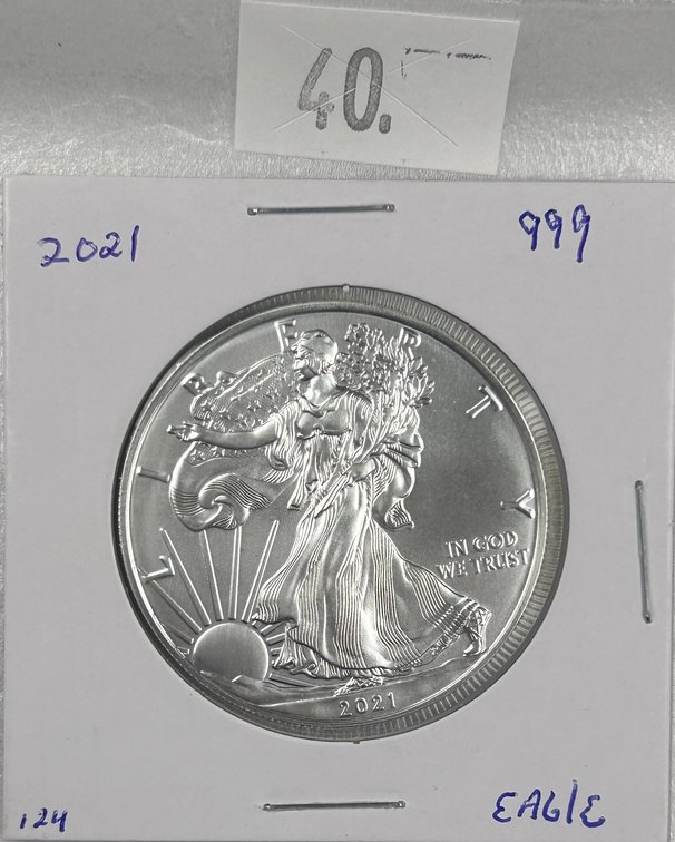 2021 Silver Eagle MS. One Troy Oz. .999 Silver.