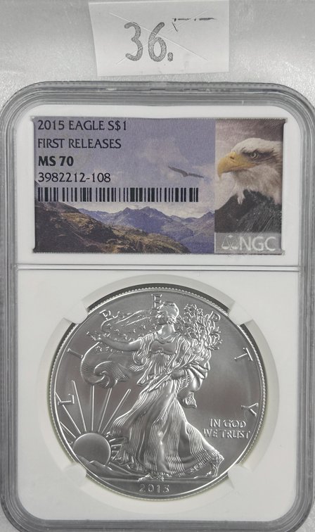 2015 Silver Eagle NGC MS70 First Releases.