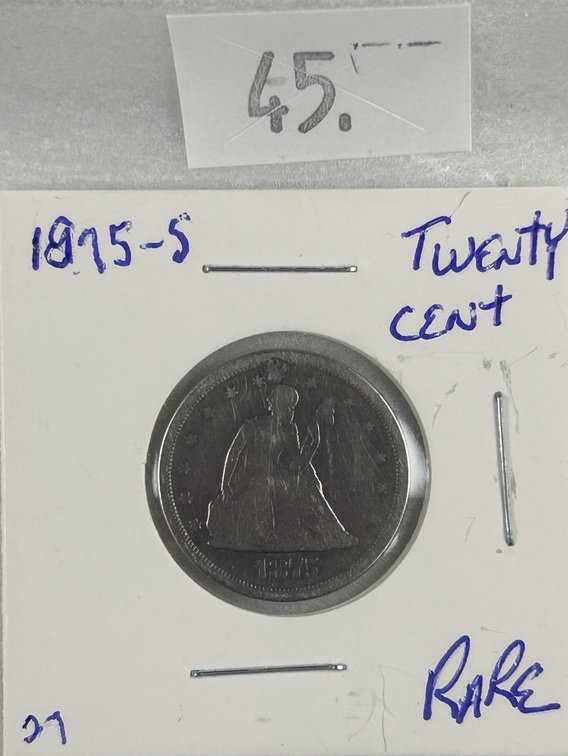 1875-S Seated Liberty Twenty Cent Piece