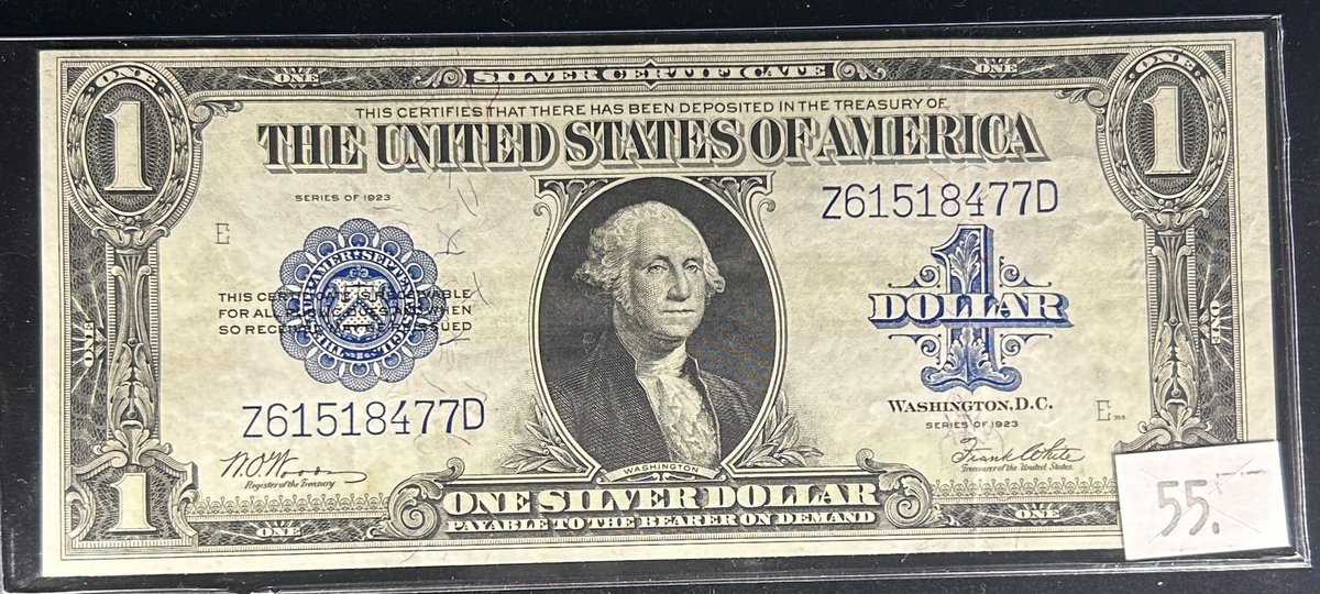 Series 1923 One Dollar Silver Certificate Large Note