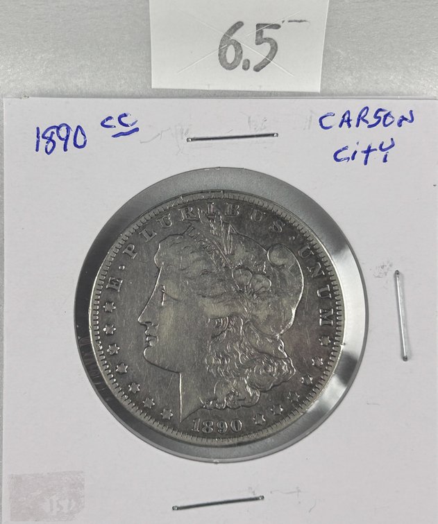 1890-CC Morgan Dollar VF.