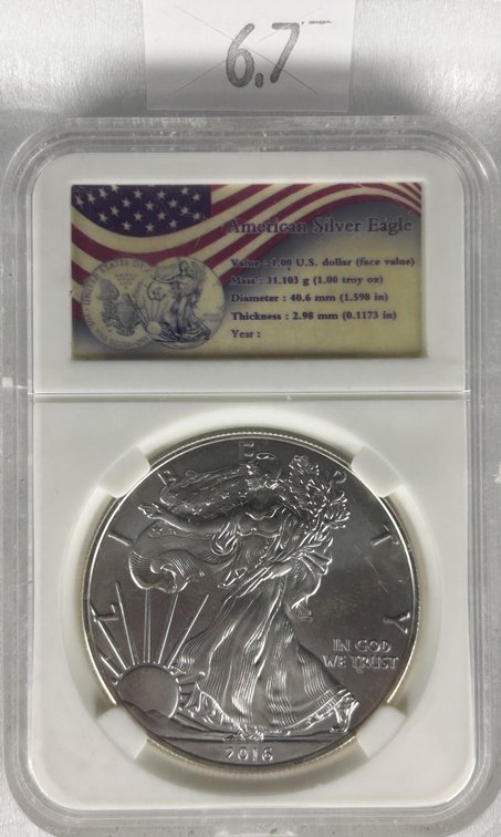 2016 Silver Eagle MS. One Troy Oz. .999 Silver.