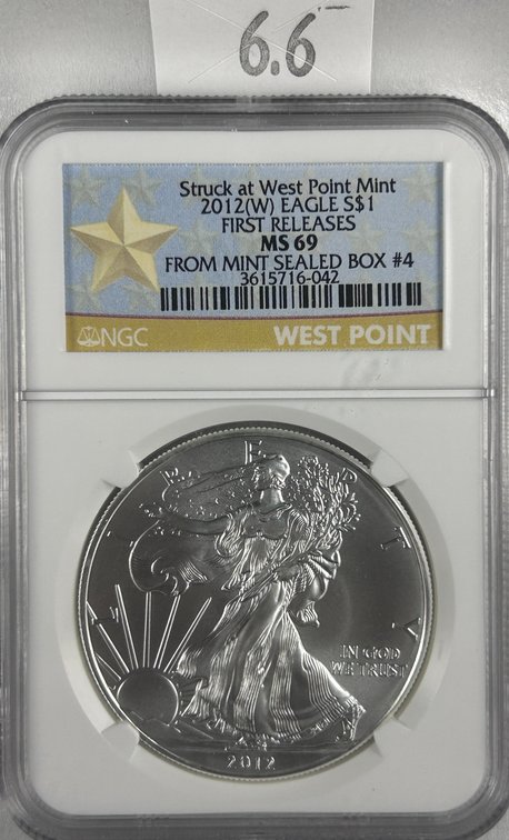 2012(W) Silver Eagle NGC MS69 First Releases