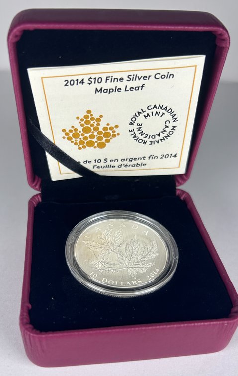 2014 Canada $10 Fine Silver Maple Leaf
