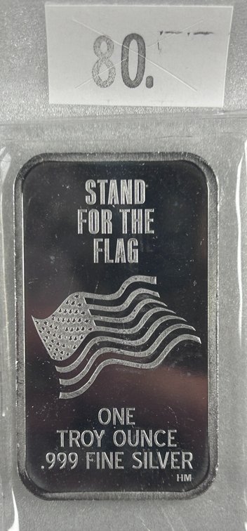 July 13, 2024 Trump Stand for the Flag One Troy Oz. .999 Silver Bar