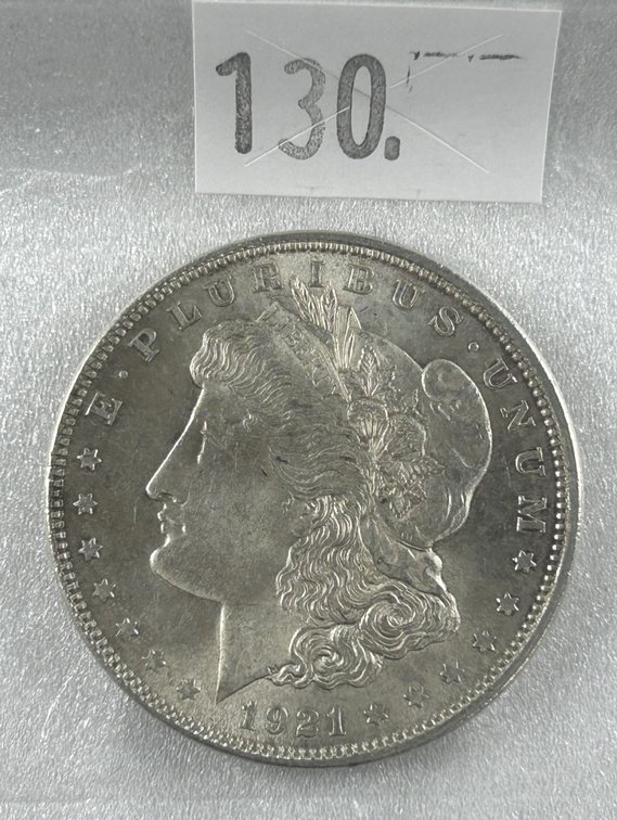 1921 Morgan Dollar EF-AU (last year).