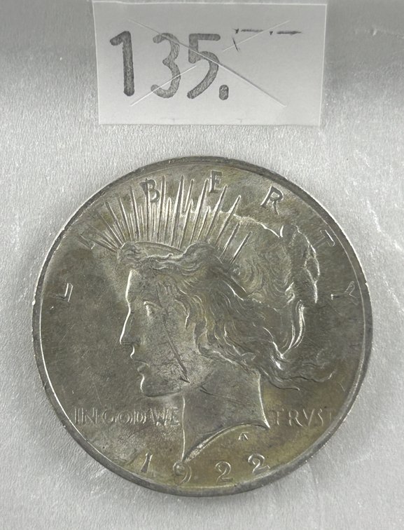 1922 Peace Dollar EF-AU.