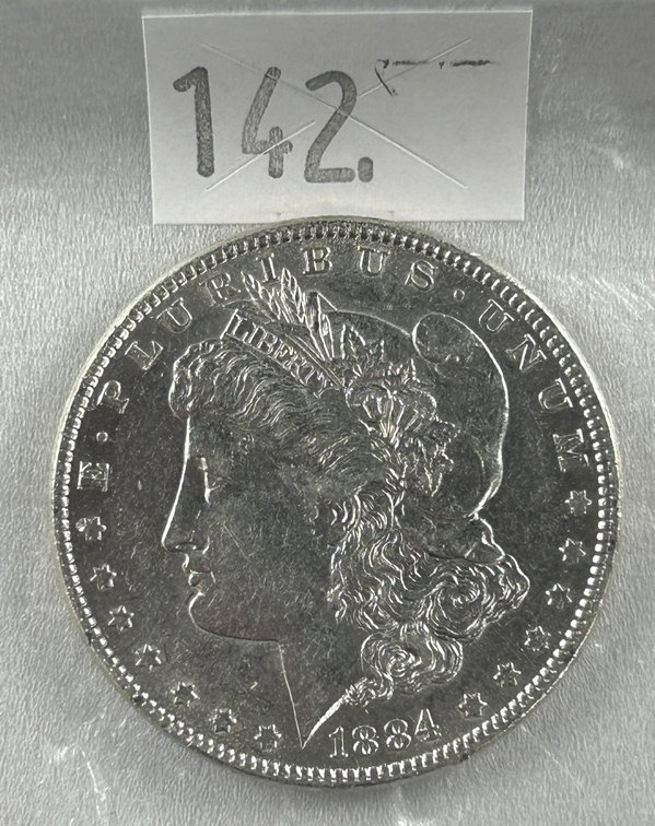 1884 Morgan Dollar AU-MS.