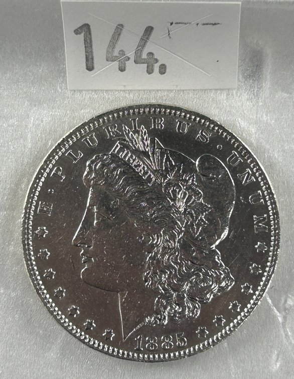 1885 Morgan Dollar AU.