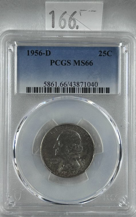 1956-D Washington Quarter PCGS MS66.