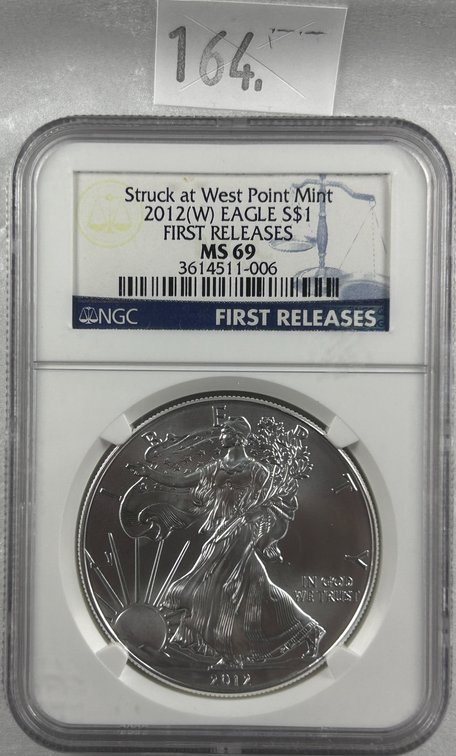 2012(W) Silver Eagle NGC MS69 First Releases.