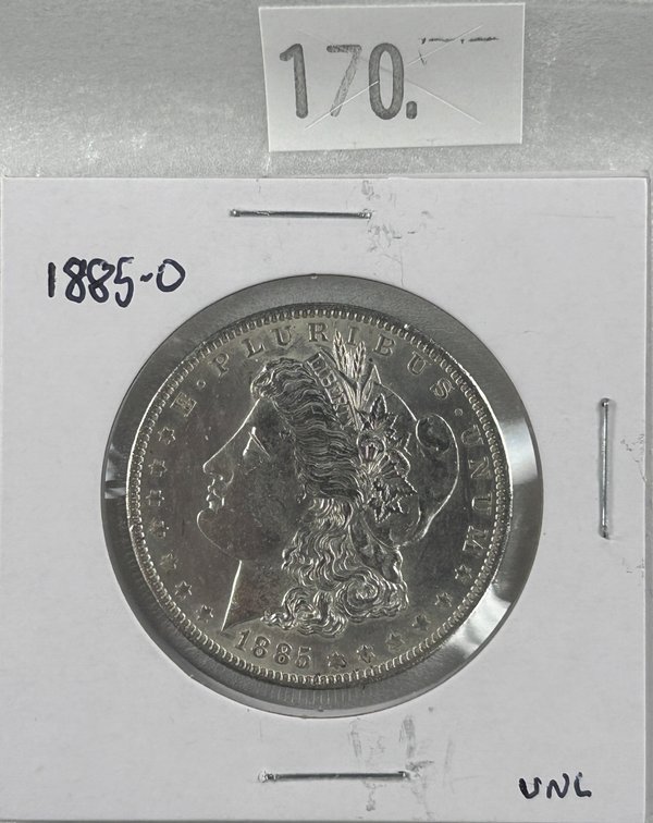 1885-O Morgan Dollar AU.