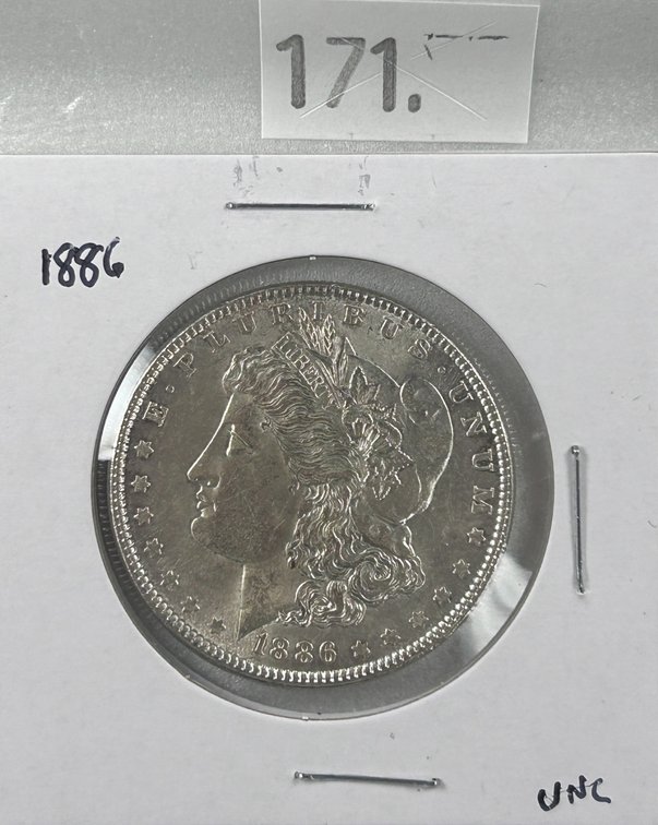 1886 Morgan Dollar MS.