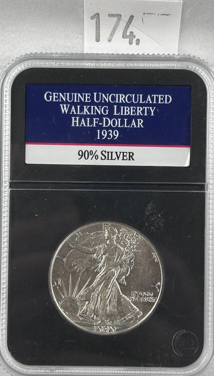 1939 Walking Liberty Half Dollar UNC.