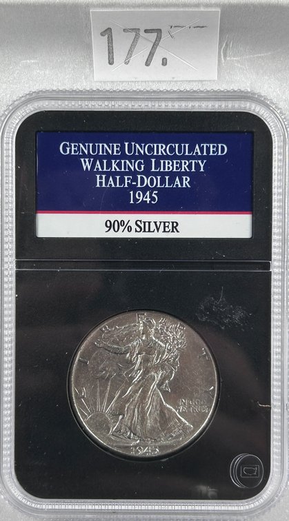 1945 Walking Liberty Half Dollar UNC.