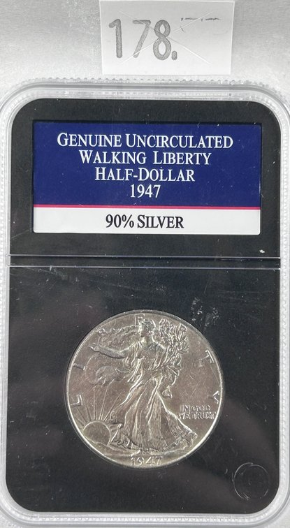 1947 Walking Liberty Half Dollar UNC (last year).