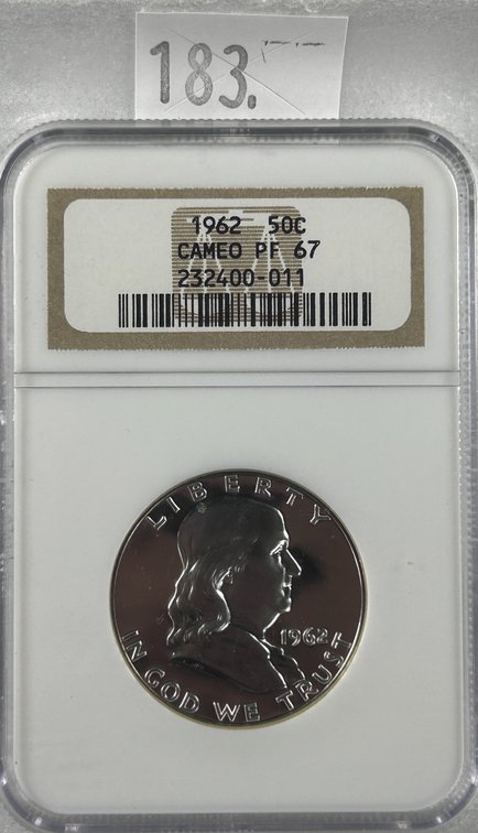 1962 Franklin Half Dollar NGC Cameo PF67.