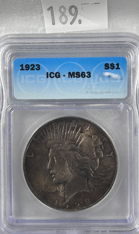 1923 Peace Dollar ICG MS63.