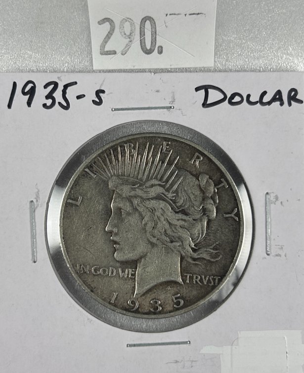 1935-S Peace Dollar EF (last year).
