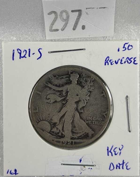 1921-S Walking Liberty Half Dollar.