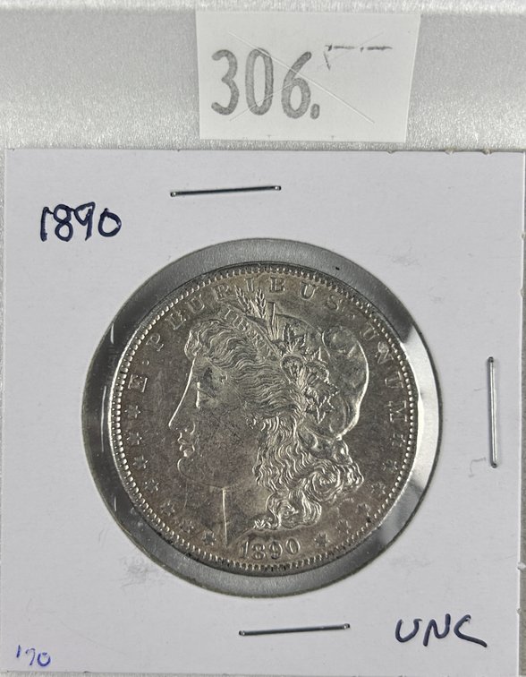 1890 Morgan Dollar UNC.