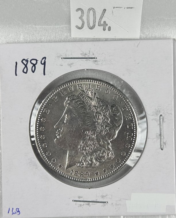 1889 Morgan Dollar AU.