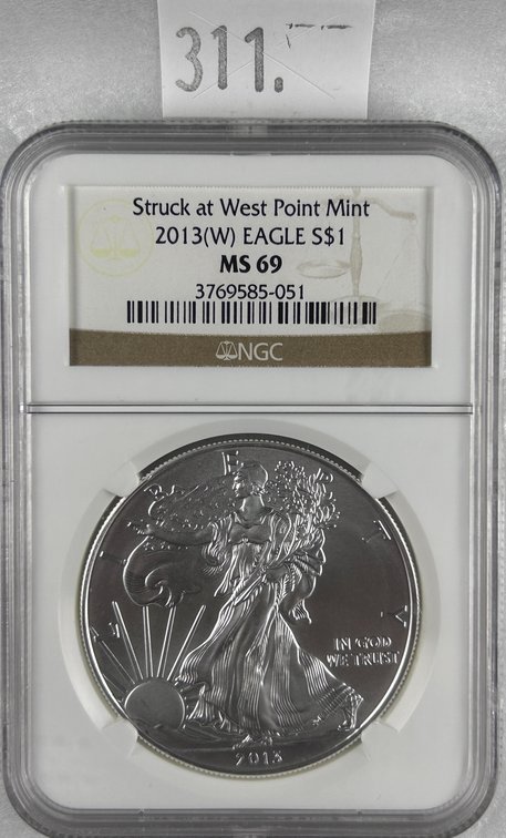 2013(W) Silver Eagle NGC MS69.