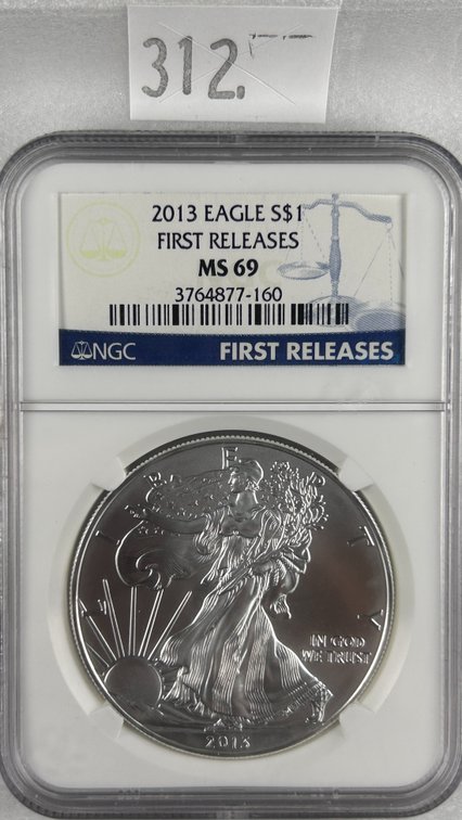 2013 Silver Eagle NGC MS69 First Releases.