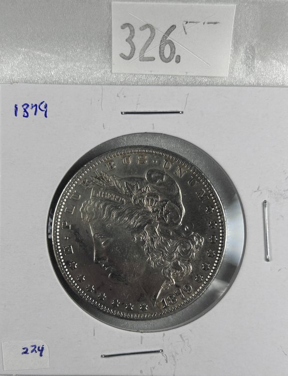 1879 Morgan Dollar AU.