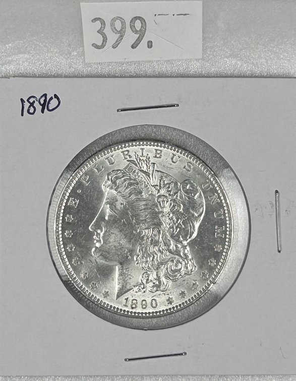 1890 Morgan Dollar AU.