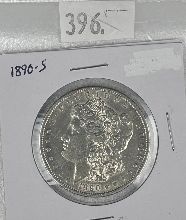 1890-S Morgan Dollar AU.