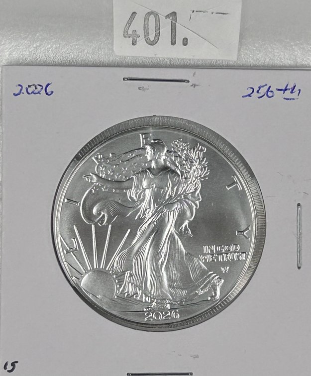2026 Silver Eagle BU. One Troy Oz. .999 Silver.