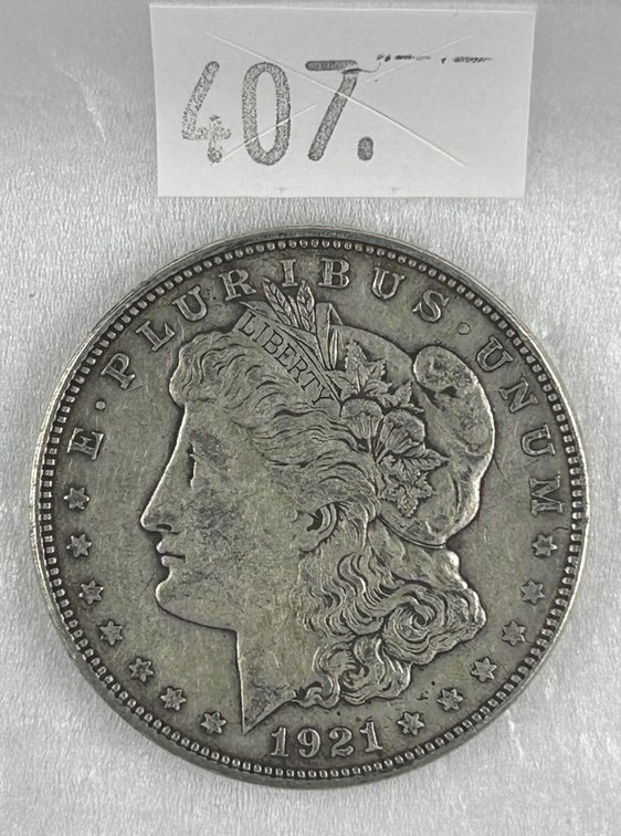 1921 Morgan Dollar EF (last year).