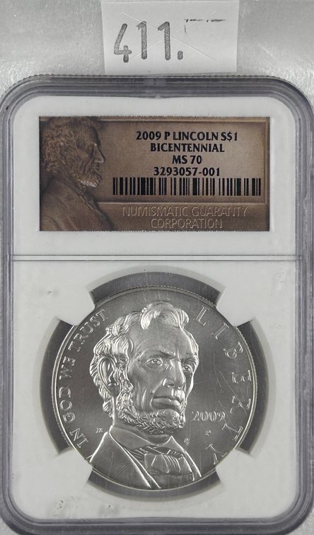 2009-P Lincoln Bicentennial Silver Dollar NGC MS70.