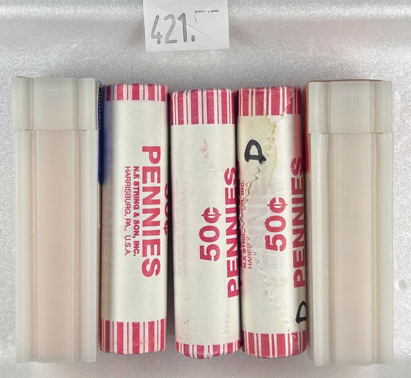(5) Rolls 2009 Lincoln Cents: includes all four releases.