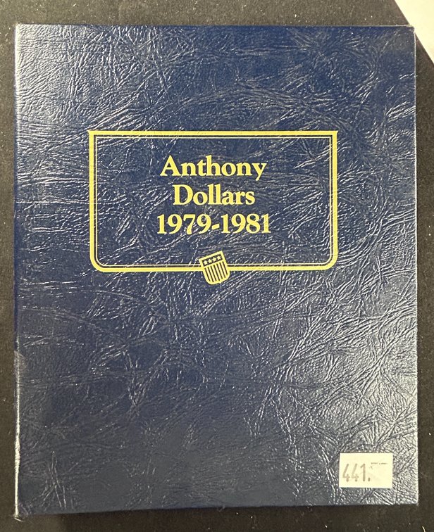 "Anthony Dollars 1979-1981" Whitman #9149 Binder with (9) Dollars.