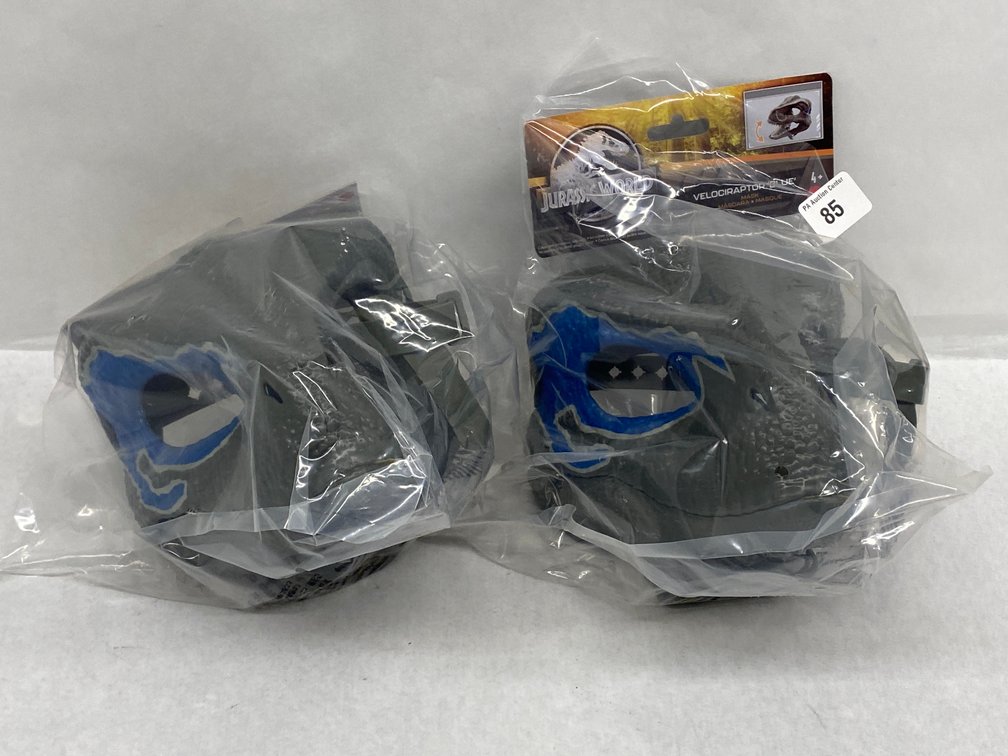 (2) Mattel Jurassic World Velociraptor "Blue" Mask