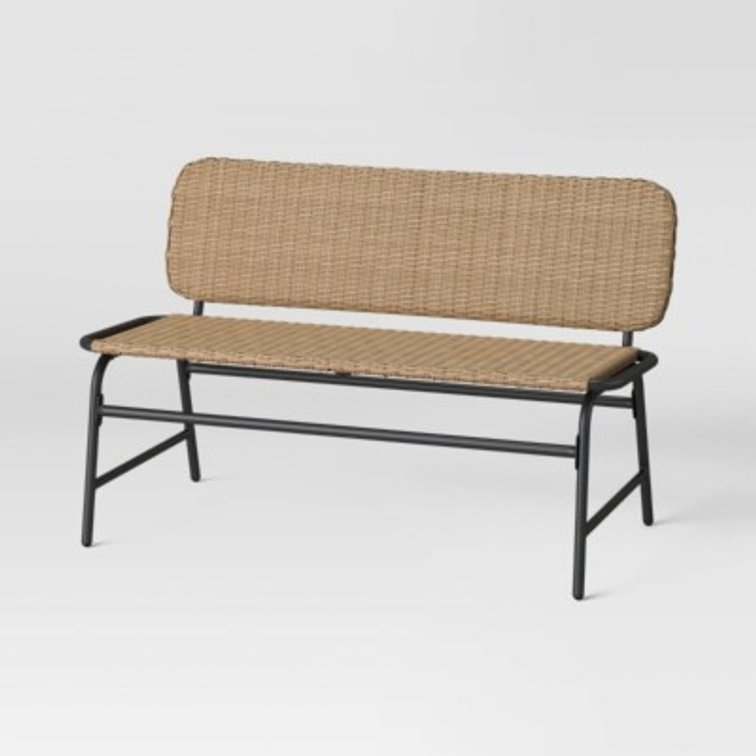 Threshold Popperton Arched Wicker Bench
